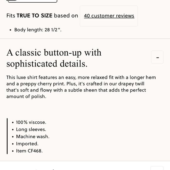 J.Crew Drapey button-up shirt in cherry-printed viscose twill - Picture 2 of 6